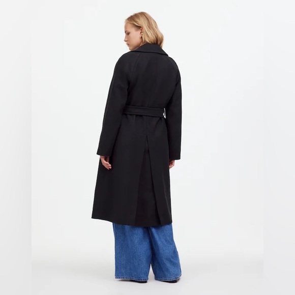 NWT Madewell Black Double-Breasted Trench Coat, Sizes S & XL - Picture 3 of 15